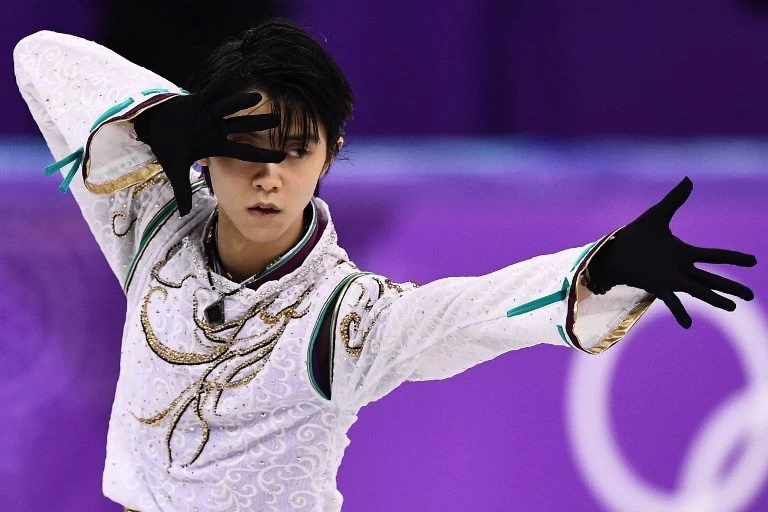 羽生結弦是少數有高顏值的花滑男子選手。法新社