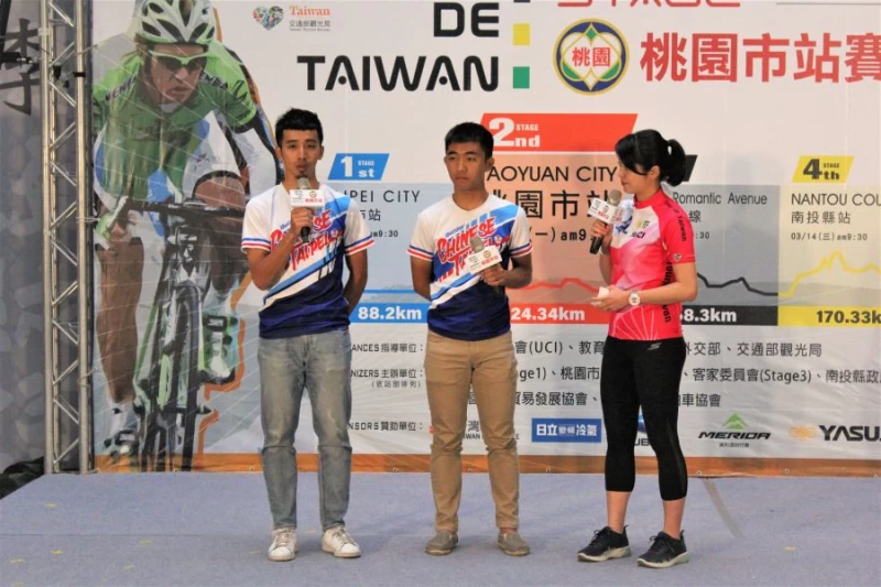 中華隊車手 盧紹軒(左)、王景徽(中)。圖/名衍行銷提供