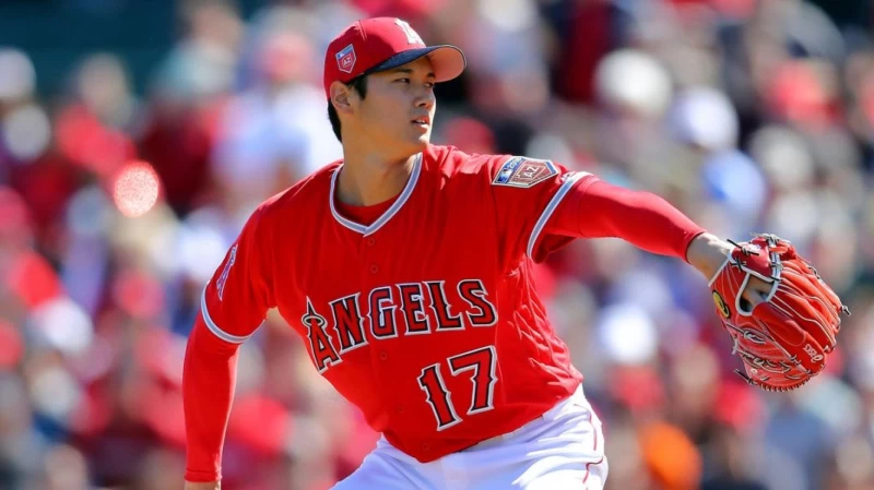 天使「二刀流」大谷翔平第二場實戰，2.2局飆8K。圖片來源/@MLB Twitter