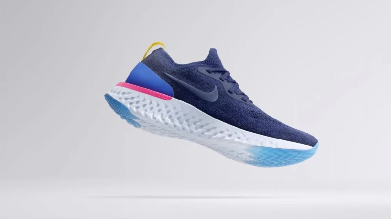 一體成形Nike Flyknit鞋面設計，透過精密的計算，提供支撐力，靈活性和透氣性。圖/NIKE提供