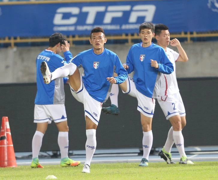 陳柏良有職業精神,踢完中甲隔天就回到中華隊。楊勝凱攝