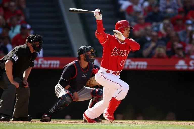 大谷翔平連兩天打出全壘打。法新社