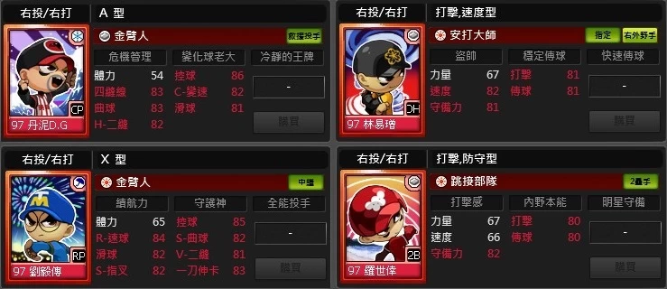 ★本次改版進行1997 CPBL再評價
