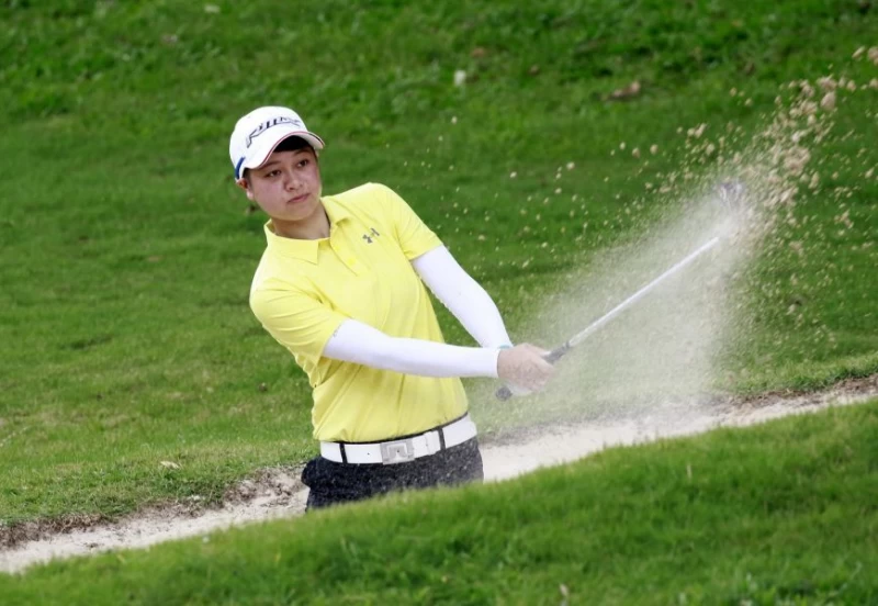 陳思涵兩天成績67.69以(-8)暫列第二。鍾豐榮攝影