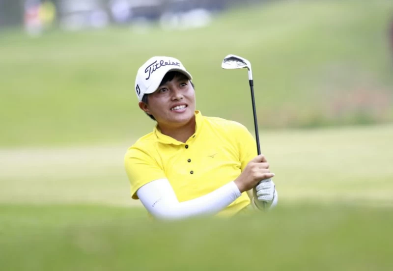 第一回合李欣68桿(-4)單獨領先.。鍾豐榮攝影