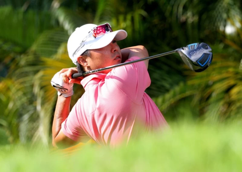 南台灣挑戰賽第一回合李威霖68桿(-4)暫列第一。鍾豐榮攝影