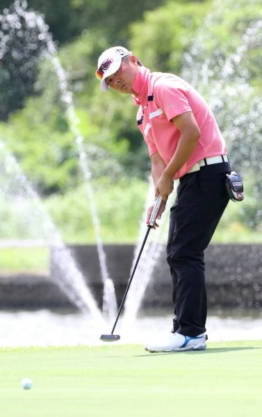 南台灣挑戰賽第一回合李威霖68桿(-4)暫列第一。鍾豐榮攝影