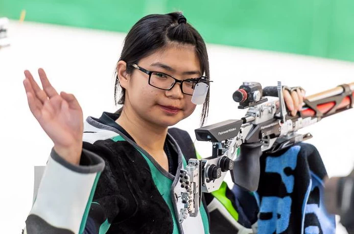 林穎欣奪得青年世界盃射擊賽女子十公尺空氣步槍銅牌。取自／國際射總官網。