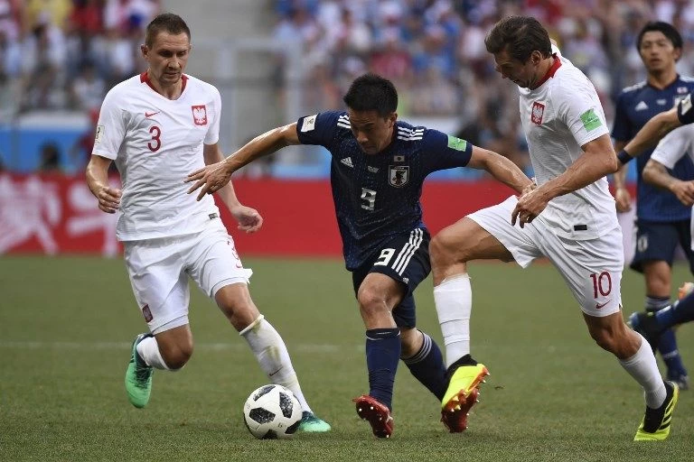 日本岡崎慎司第47分鐘就退場。法新社
