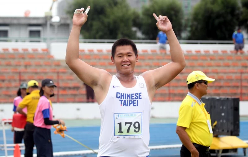 薛貿鴻開心破U18並為我國拼到第二張青奧門票。特派記者林嘉欣/攝影。