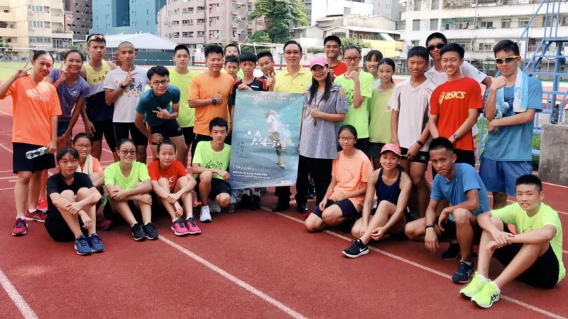 顏皓偉跨海來台,加入五權國中田徑隊。黃春榮/提供。