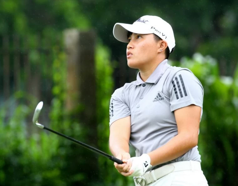 第一回合李欣70桿(-2)暫並列第五。鍾豐榮攝影