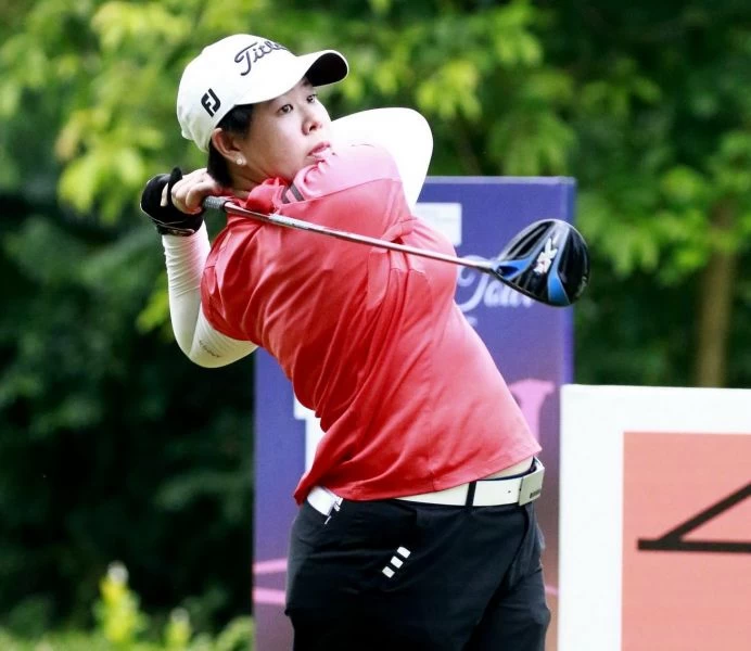 第一回合黃靖67桿(-5)並列第二.。鍾豐榮攝影