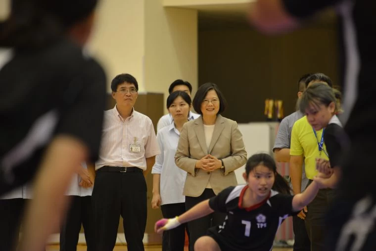 總統蔡英文親自訪視國訓中心設施和選手的訓練狀況。國家運動訓練中心提供