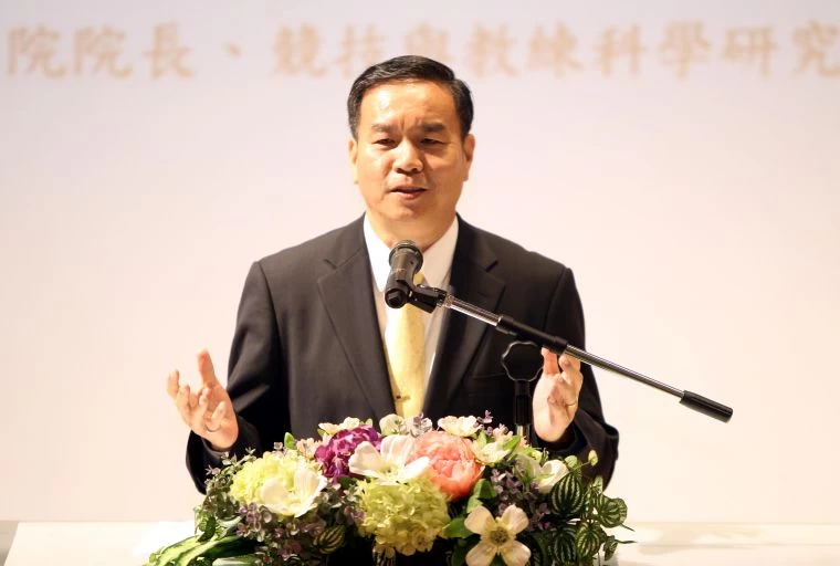 國立體大創校31年來，第一位以校友身分當選校長的邱炳坤。林嘉欣／攝影。
