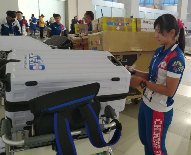 自由車國手黃亭茵(前)。楊東蓁／提供。