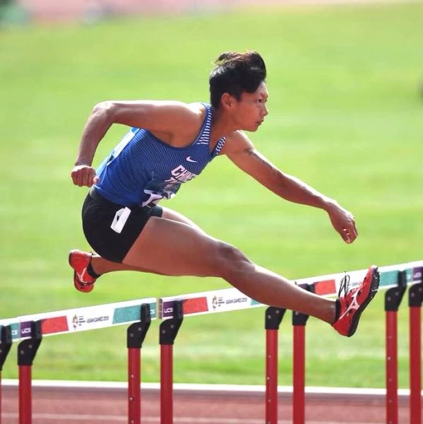 朱佳翎在女子混合運動得第八名。田徑協會／提供。
