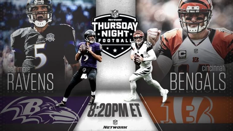 ▲美聯北區內戰,烏鴉隊(左)作客孟加拉虎。(圖/翻攝自@NFLonFOX推特)