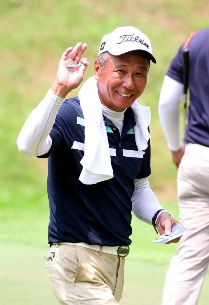 第二回合呂文德打出68桿以(-2)並列第七。鍾豐榮攝
