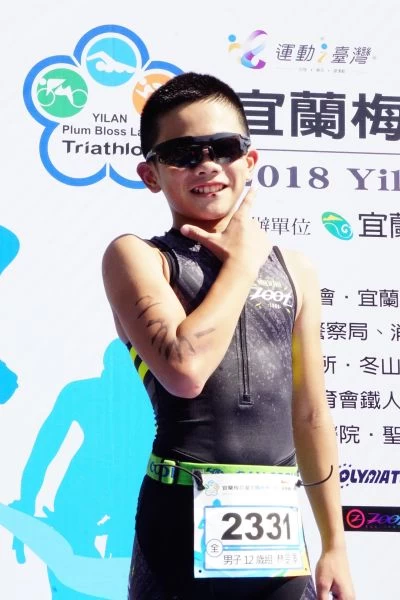 小鐵人冠軍林旻澤。中華民國鐵人三項協會提供