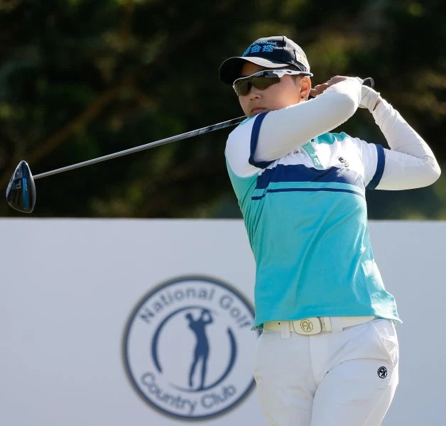 陳宇茹69桿(-3),暫時並列第三。葉勇宏攝