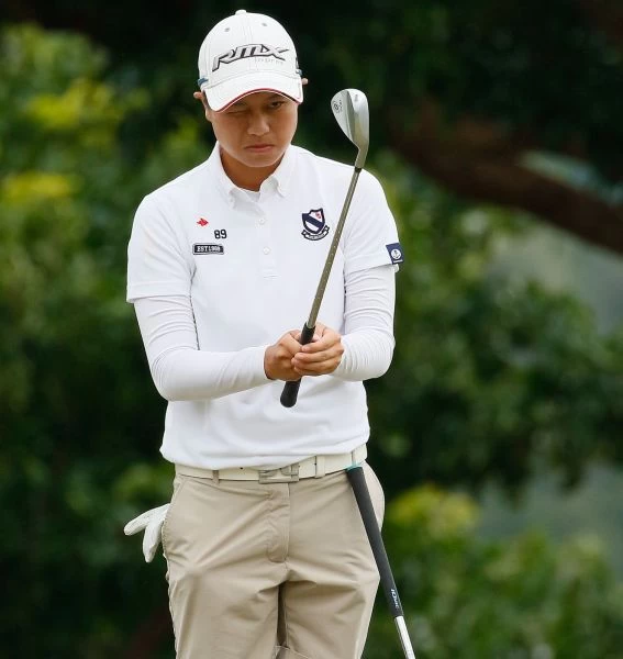 陳思涵第二回合打出當日最低桿69桿,以兩回合總桿低於標準桿1桿的143桿衝上並列第二。葉勇宏攝