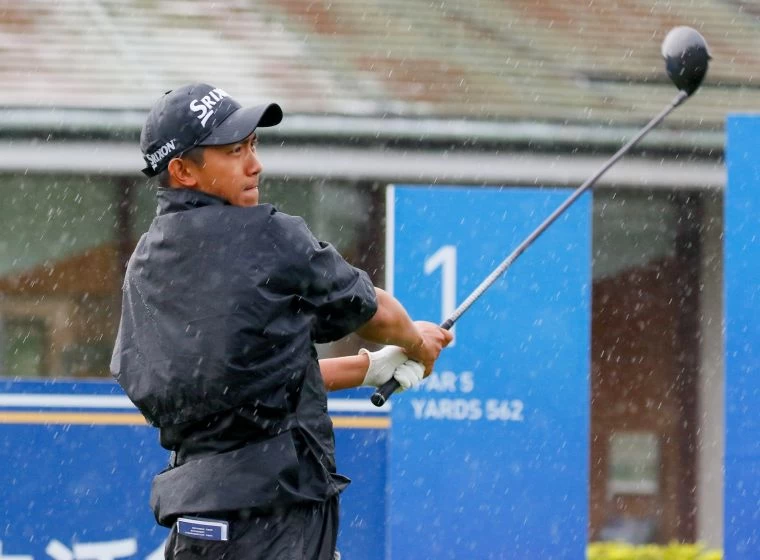 曾子軒兩回合總桿138桿(-6),暫時排第四。葉勇宏攝