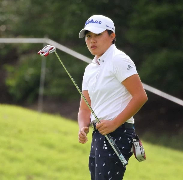 第一回合李欣70桿(-2)並列第五。鍾豐榮攝