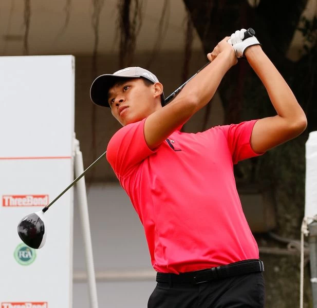 劉澤森70桿(-2),目前暫時並列第一。葉勇宏攝影