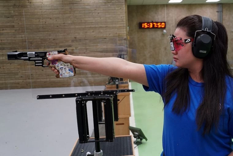 射擊好手田家榛摘下女子25公尺手槍決賽銀牌。主辦單位提供