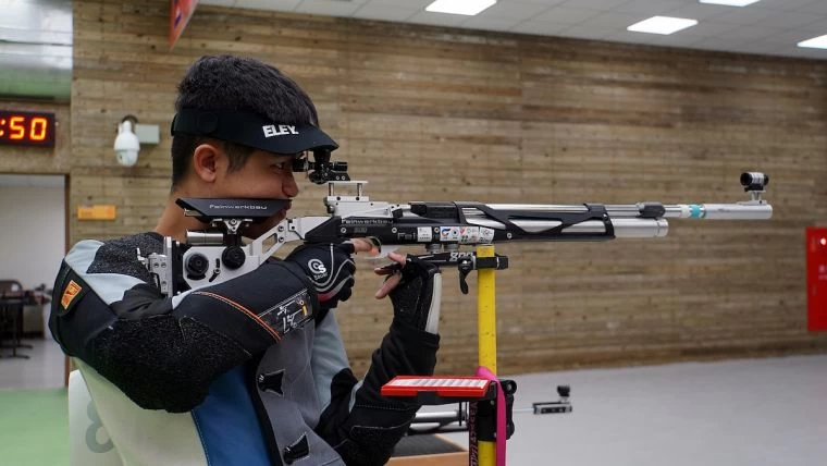 東南亞射擊錦標賽男子10公尺空氣步槍銀牌得主呂紹全。主辦單位提供