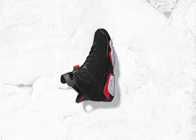 AIR JORDAN VI INFRARED：上一次Michael Jordan在夏洛特征戰1991年NBA全明星賽時就穿著的Air Jordan VI「Infrared」鞋款，這次將首次以初代細節復刻回歸。