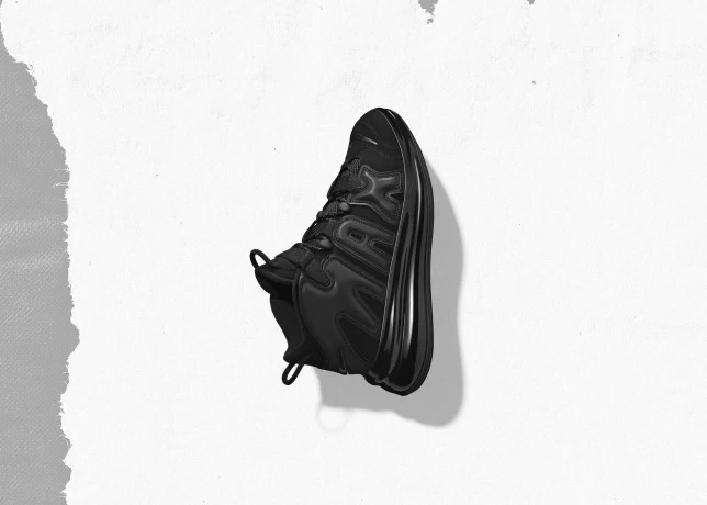 AIR MORE UPTEMPO 720 BLACK：數十年來，Nike不斷革新 Nike Air 緩震系統，試圖超越過去的極限。經典設計搭配Nike氣墊科技，Air More Uptempo 720上誇張的“AIR”標誌與Nike大氣墊互相輝映。