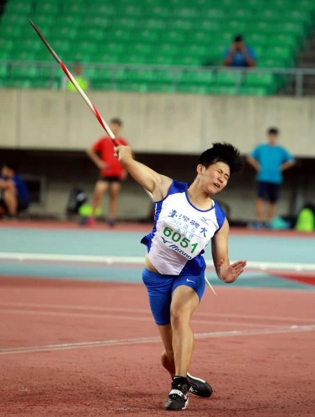 李慧君57公尺15打破女子標槍全國紀錄。林嘉欣/攝影。