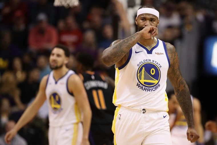 國王表弟(DeMarcus Cousins)歸隊禁區威力增加。法新社