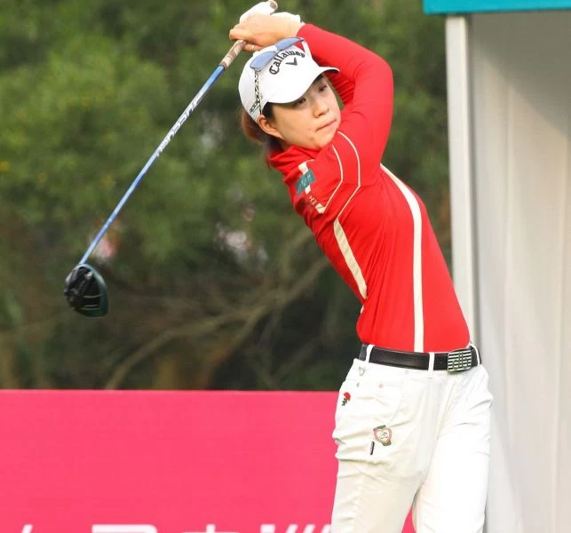 第一回合張婕娜琳（-4）68桿並列第二。鍾豐榮攝