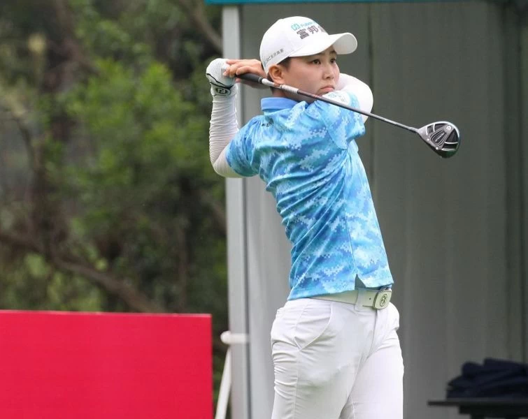 第一回合陳宇茹（－7）65桿領先群雌。鍾豐榮攝