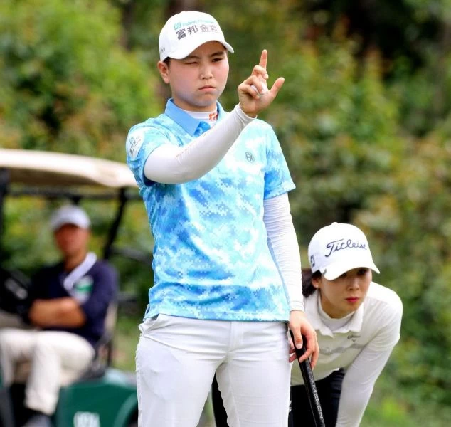 第一回合陳宇茹（－7）65桿領先群雌。鍾豐榮攝