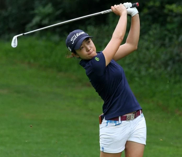 第一回合陳紫蘭（-4）68桿並列第二。鍾豐榮攝