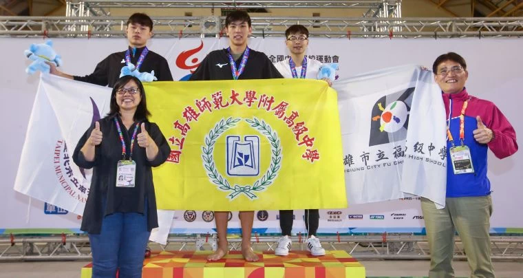 莊沐倫(中)兩天內三破全國。大會提供