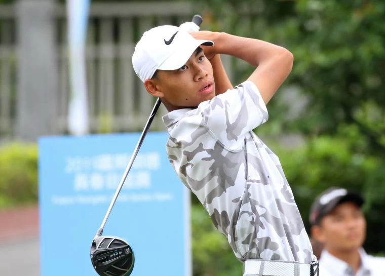 第二回合台灣業餘陳佑宇(-2)業餘選手表現最好。鍾豐榮攝影