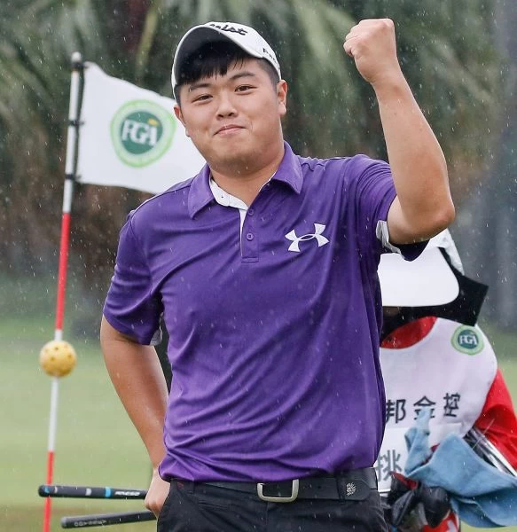 賴韋綸70桿(-2),是首回合唯一打出低於標準桿的選手。葉勇宏攝