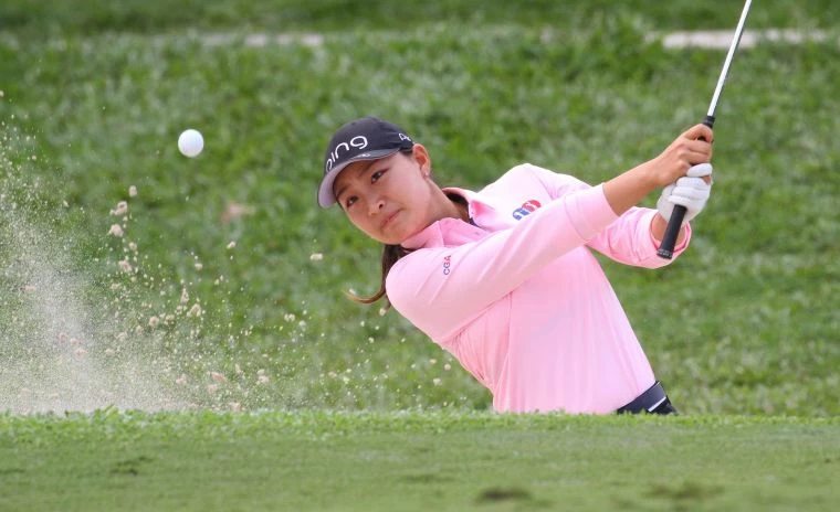 第一回合中國杜墨含67桿(-5)暫列第一。鍾豐榮攝