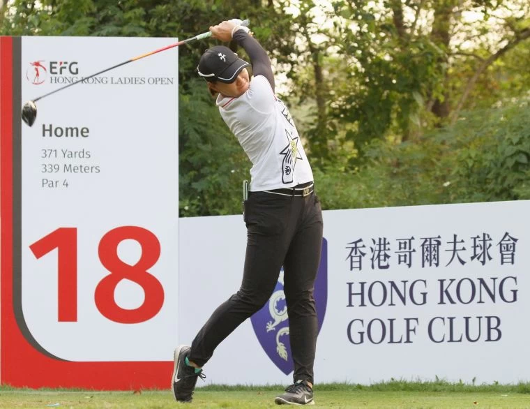 第一回合台灣劉嬿68桿(-4)並列第二。鍾豐榮攝