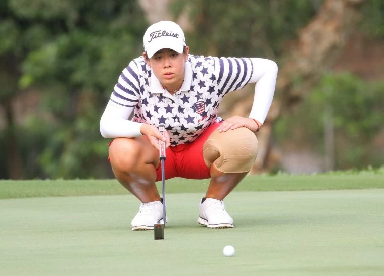 第一回合台灣黃靖69桿(-3)並列第四。鍾豐榮攝影