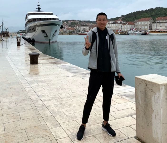 傅兆玄在世中田高男跳高排第一。傅兆玄/提供。