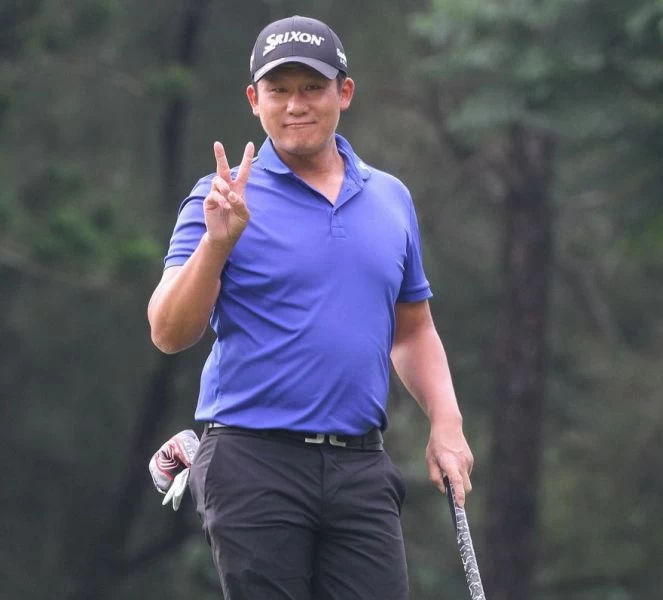 第一回合台灣汪聰傑66桿(-6)暫並列第一。鍾豐榮攝影