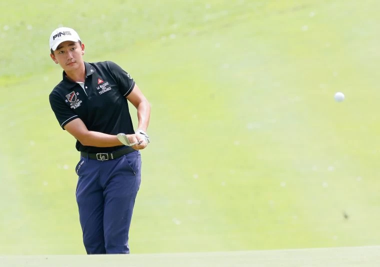 温志豪70桿(-2),暫並列第4。葉勇宏攝影