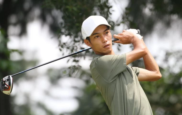 第三回合台灣王偉倫(-6)暫並列第六。鍾豐榮攝影