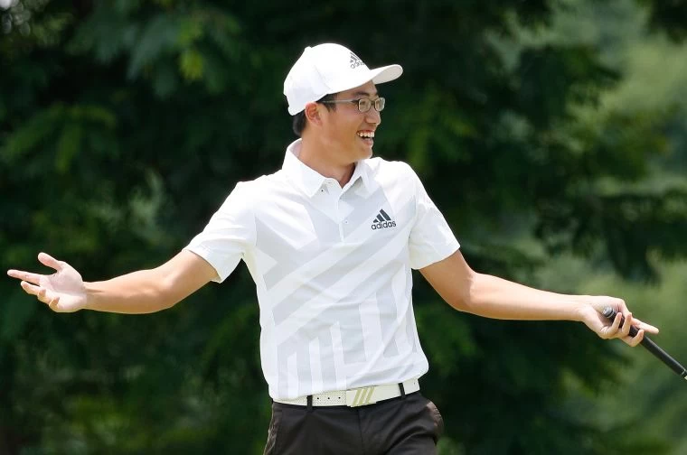 陳裔東68桿(-4),與同組出發的莊達鴻並列領先。葉勇宏攝影